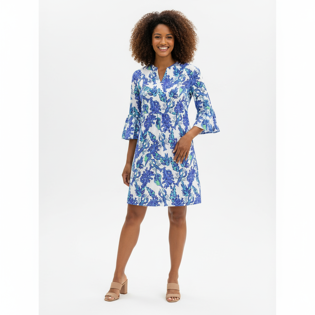 Greenwich Tunic Dress in Beyond The Sea Purple