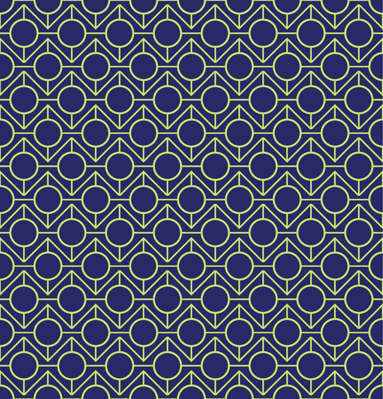 Caswell Dress in Geo Maze Navy and Pear (Sample)