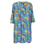 Greenwich Tunic Dress in Paisley Pachyderms Periwinkle