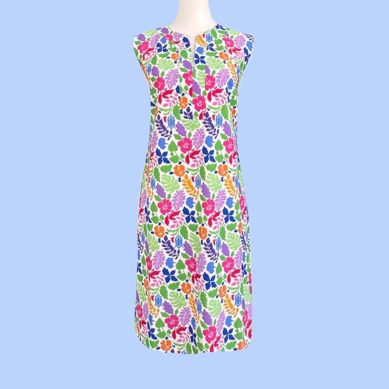 Hampton Sleeveless Tunic Dress in A Beautiful Morning Multi (Sample)