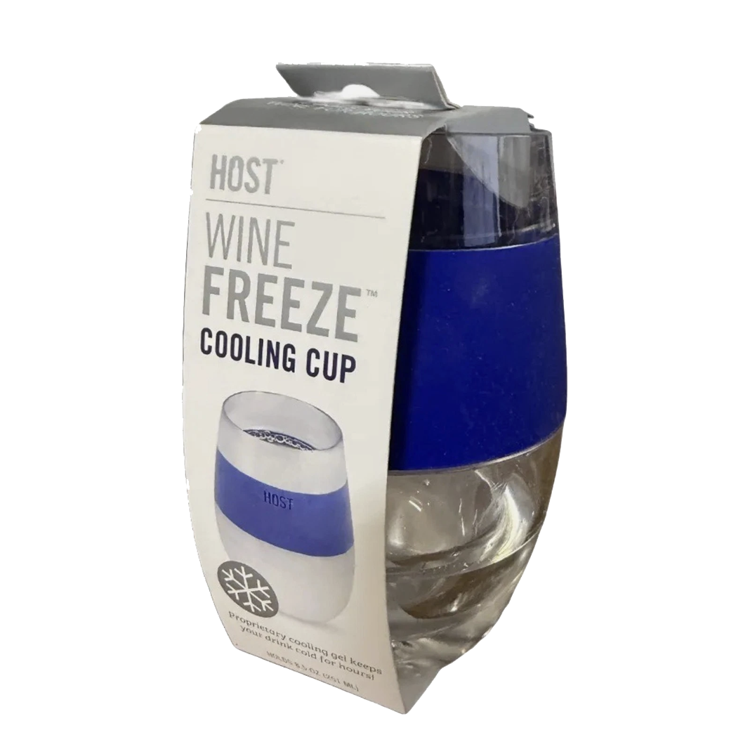 Wine FREEZE™ Cooling Cup Insulated with Cooling Gel in Blue