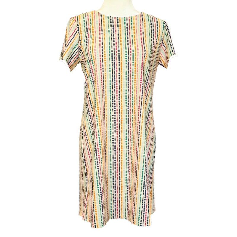 Hyannis Tee Shirt Dress in Candy Dots Cornsilk SAMPLE