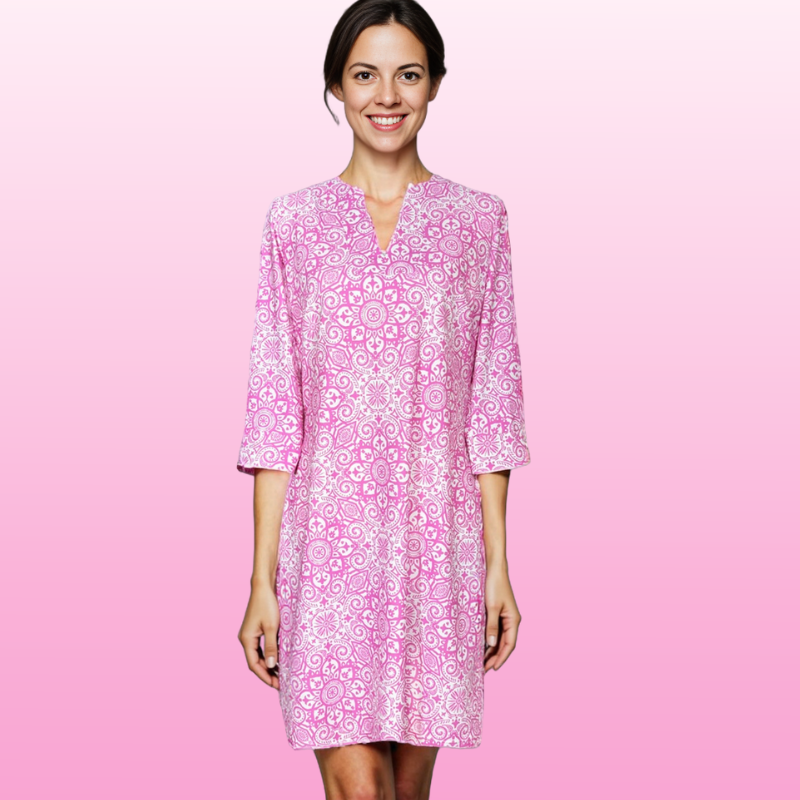 Vero Beach Tunic Dress in Marrakech Express Pink