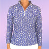 Anna Maria Pullover in Geo Tile Periwinkle and White