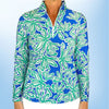 Anna Maria Pullover in Beach Palm Royal Aqua Tides