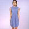 Havana Fit & Flare Dress in Imperial Trellis Lilac and White