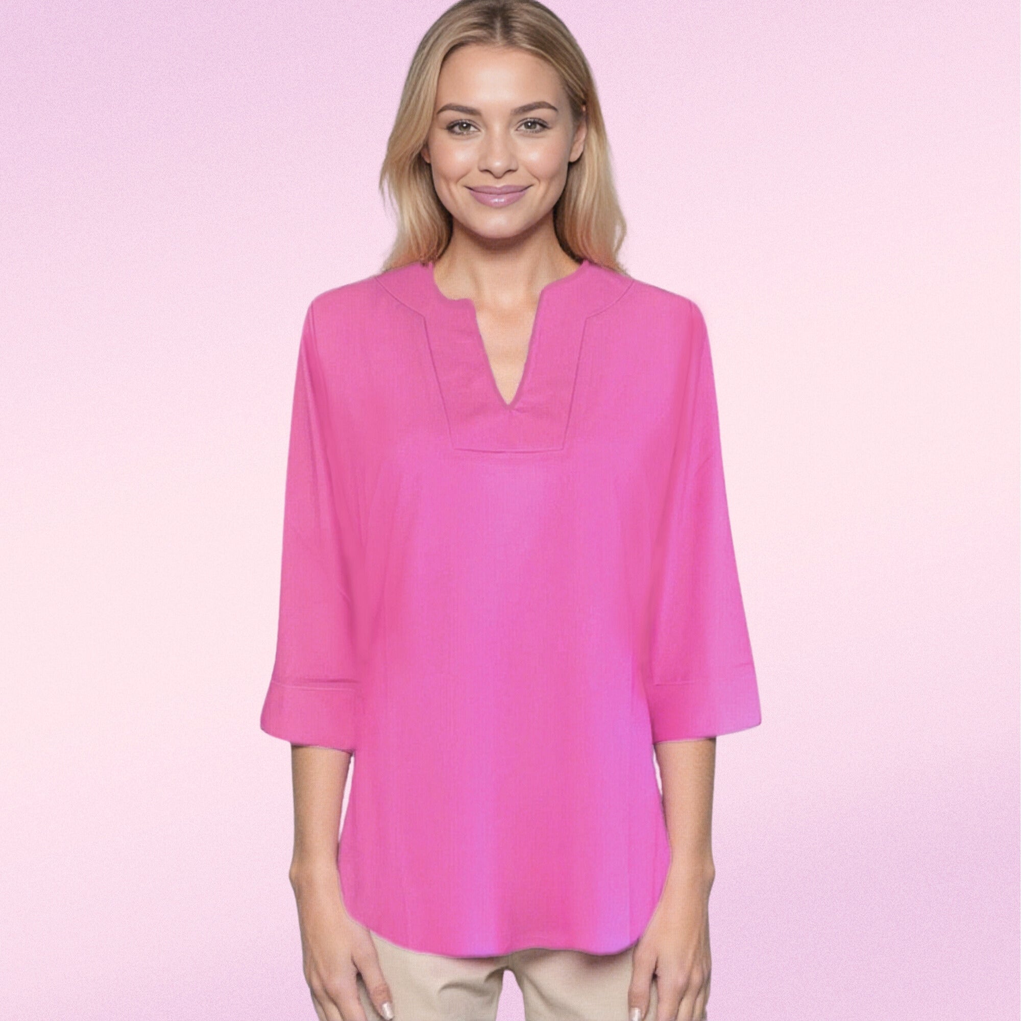 Boca Tunic Top in Barbie Pink