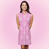 Caswell Sleeveless Polo Dress in Marrakech Express Pink