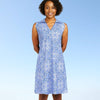 St. Regis V-Neck Dress in Marrakesh Express Blue