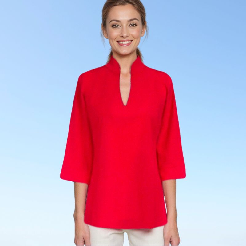 Largo Tunic Top in Red