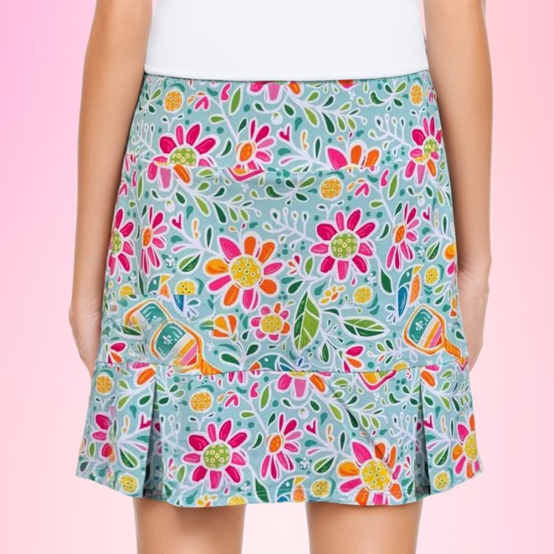 Scottsdale Pleated Skort in Pickle Me Pink Aqua