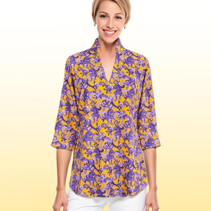 Largo Tunic Top in LSU Hear Me Roar