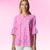New Canaan Tunic Top in Tiki Bar Is Open Pink