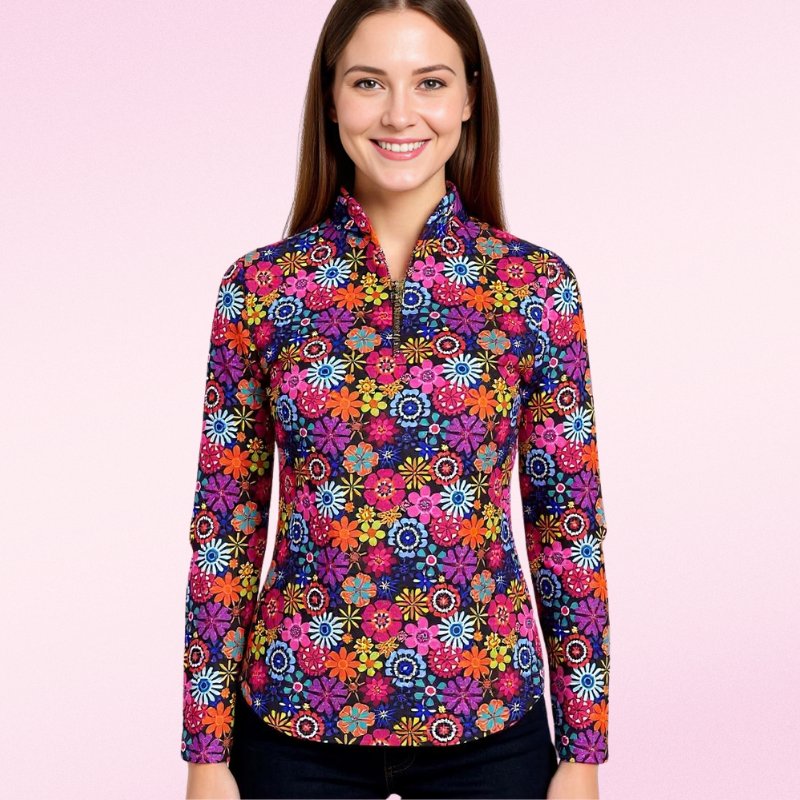 Anna Maria Pullover in Bold Blossoms (Sample)