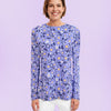 St. Pete Crew Neck Sun Shirt in Pickleball Garden Lilac
