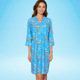 Vero Beach Tunic Dress in Good Vibrations Blue