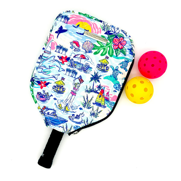 Quilted Pickleball Paddle Cover in Watersporting