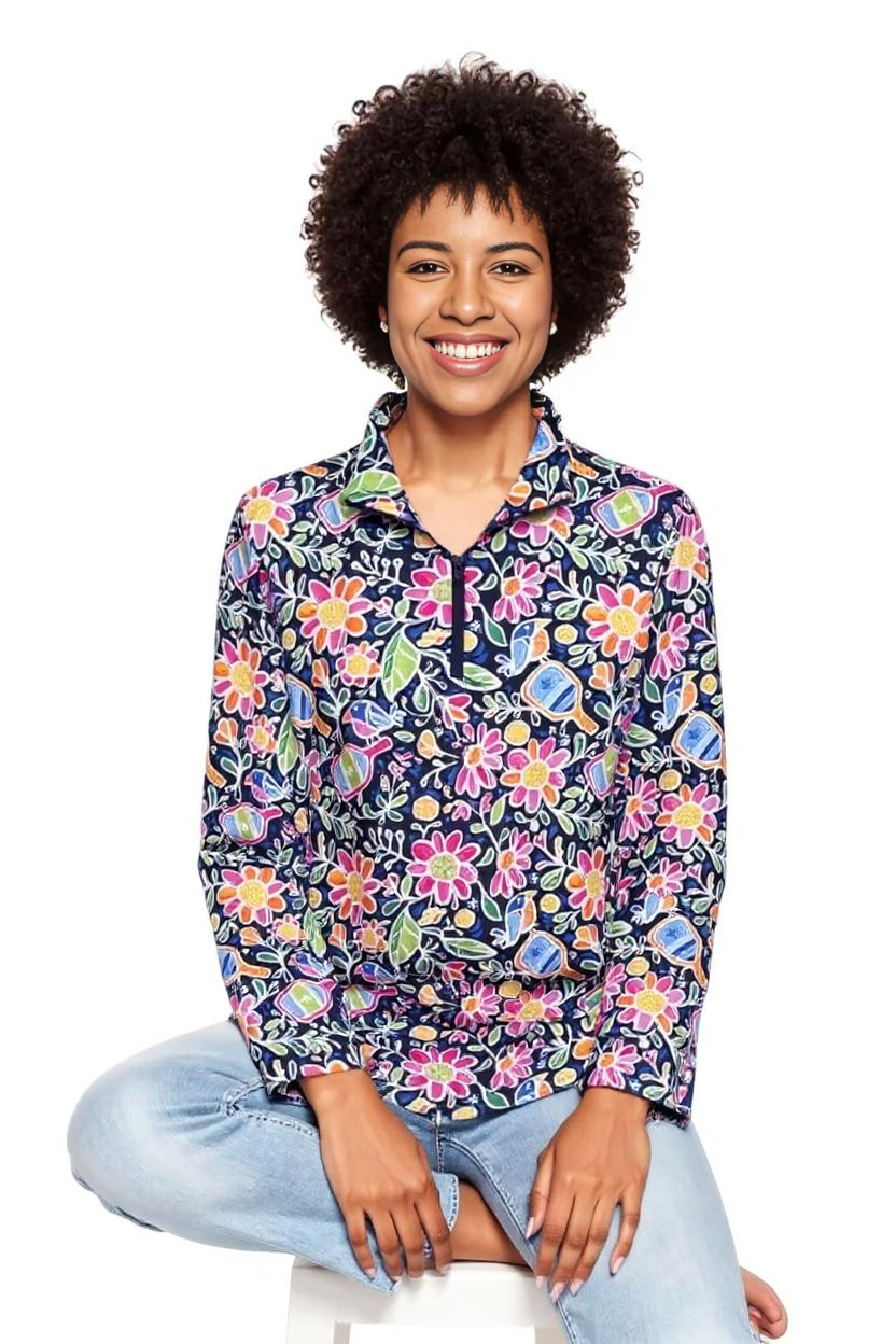 Anna Maria Pullover in Pickle Me Pink Navy