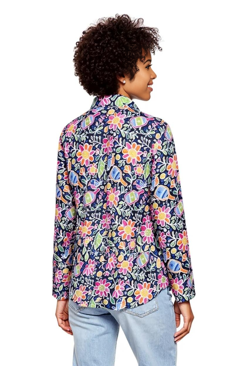 Anna Maria Pullover in Pickle Me Pink Navy