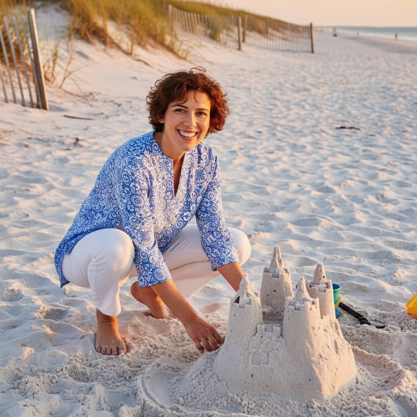 Boca Tunic Top in Marrakesh Express Blue