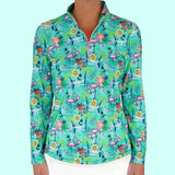 Anna Maria Pullover in Pickleball Paradise Aqua Tides SAMPLE