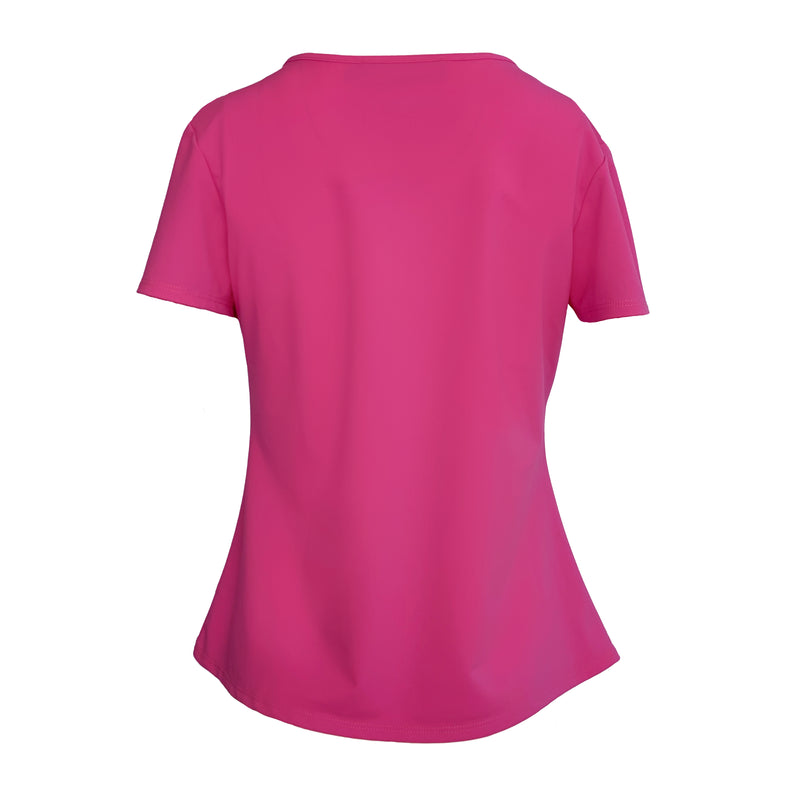 Rehoboth V-Neck Tee in Hot Pink