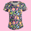 Rehoboth V-Neck Tee in Pickle Me Pink Navy (Sample)