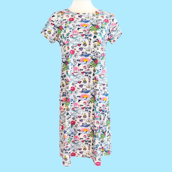 Hyannis Tee Shirt Dress in Watersporting