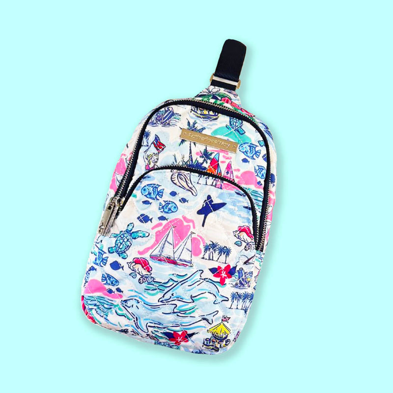 Quilted Sling Backpack in Watersporting