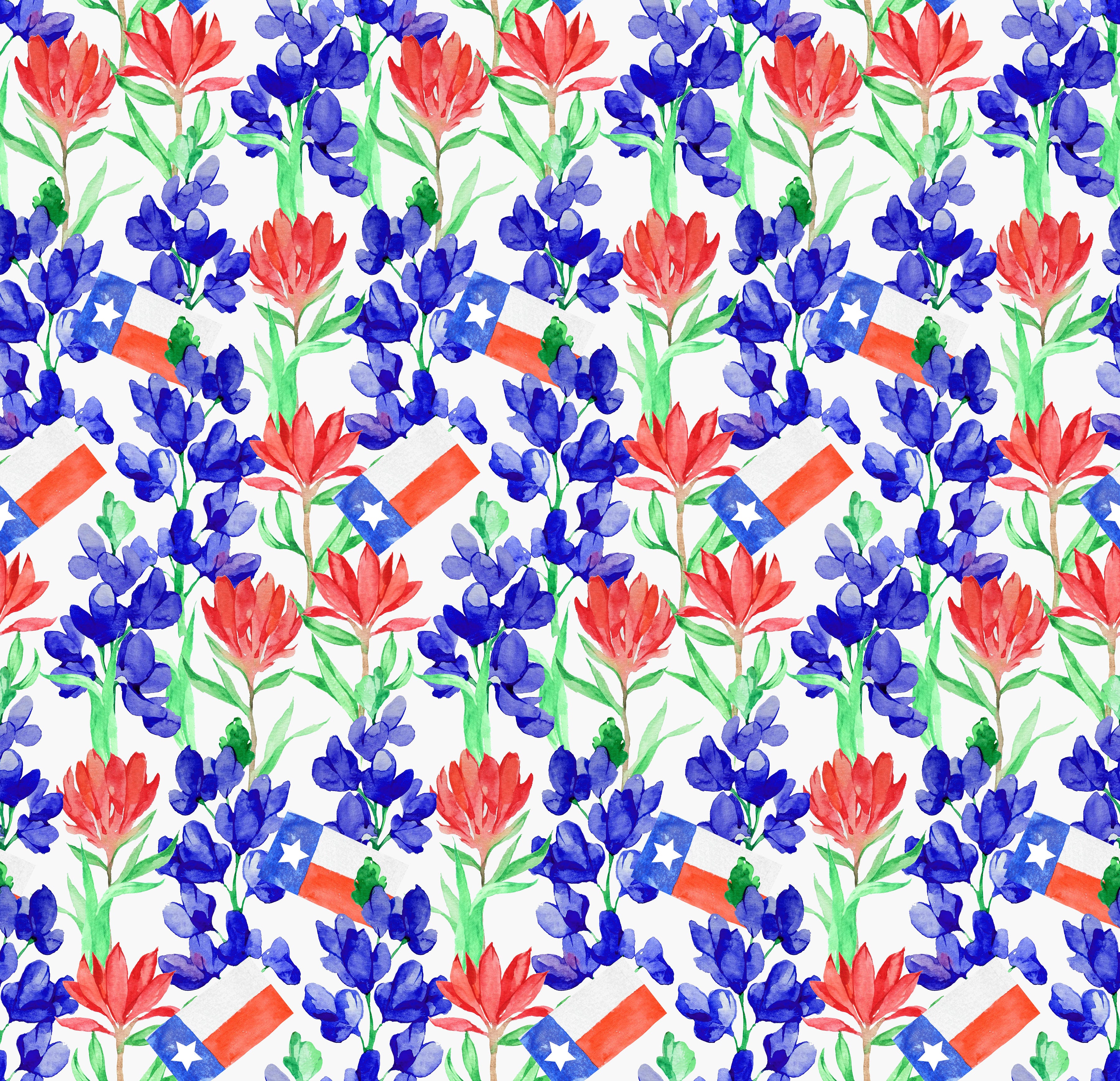Anna Maria Pullover in Texas Bluebells and Paintbrush