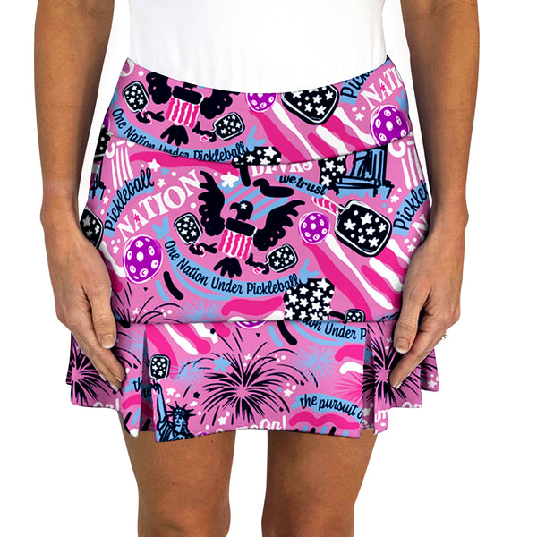 Scottsdale Pleated Skort in Pickleball Nation Orchid