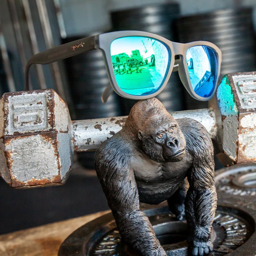 Goodr Sunglasses in Silverback Squat Mobility
