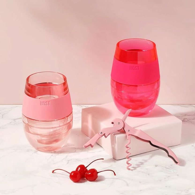 Wine FREEZE™ Cooling Cup Insulated with Cooling Gel in Translucent Magenta