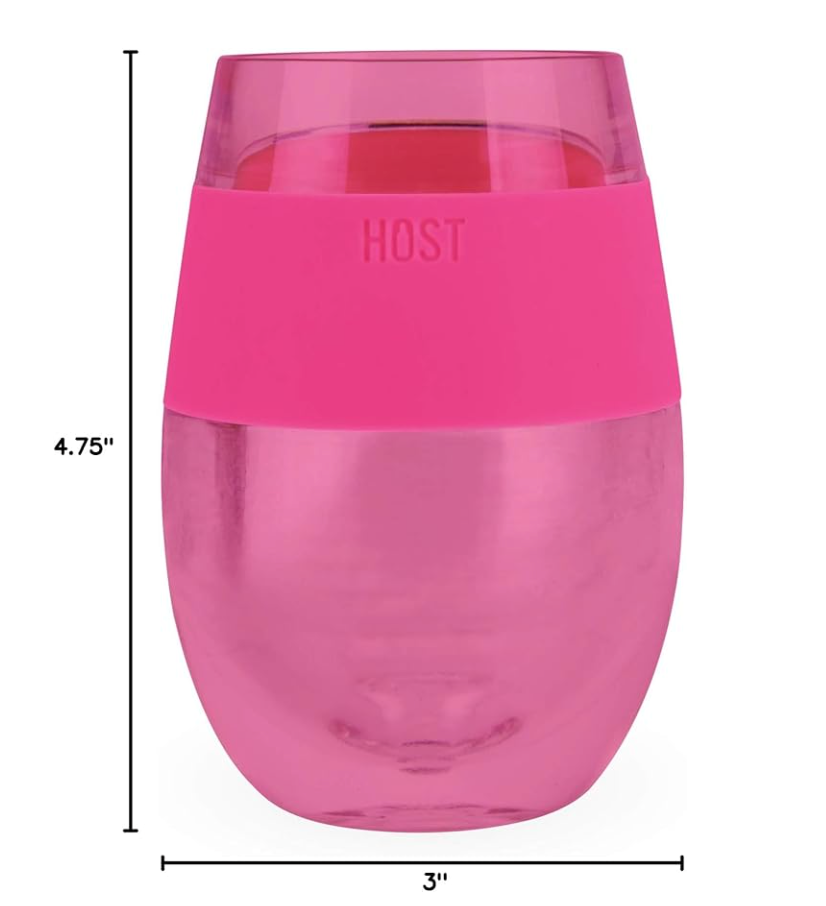 Wine FREEZE™ Cooling Cup Insulated with Cooling Gel in Translucent Magenta
