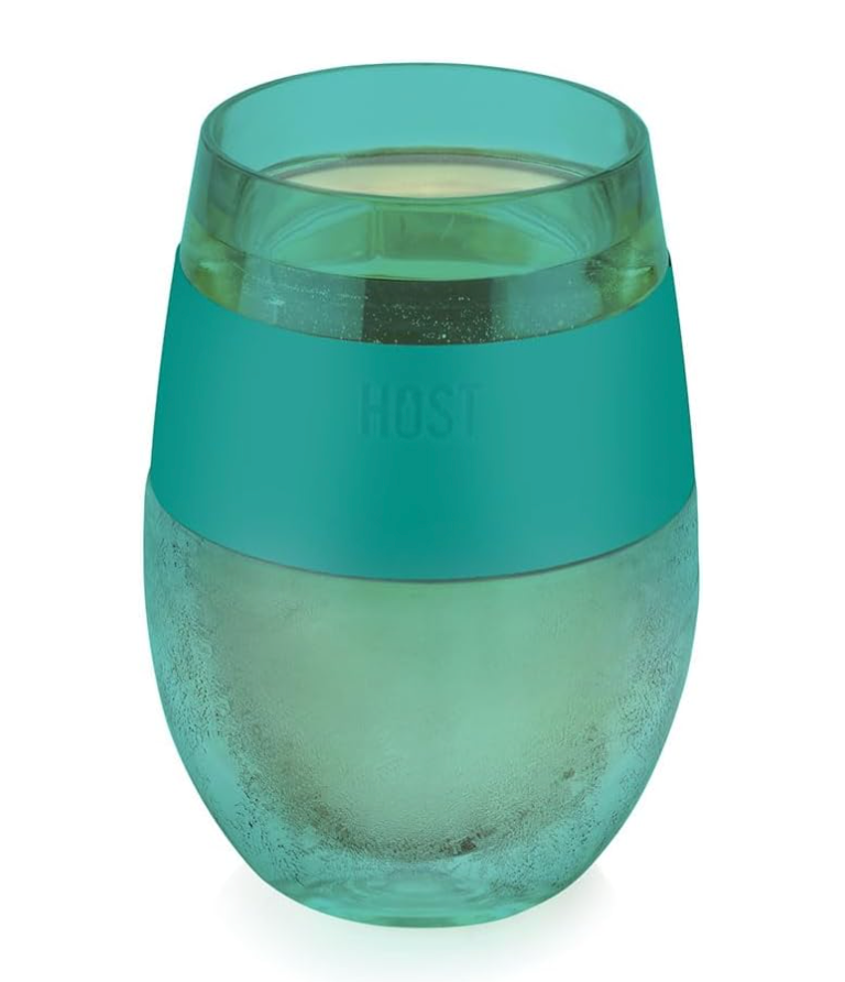 Wine FREEZE™ Cooling Cup Insulated with Cooling Gel in Translucent Green