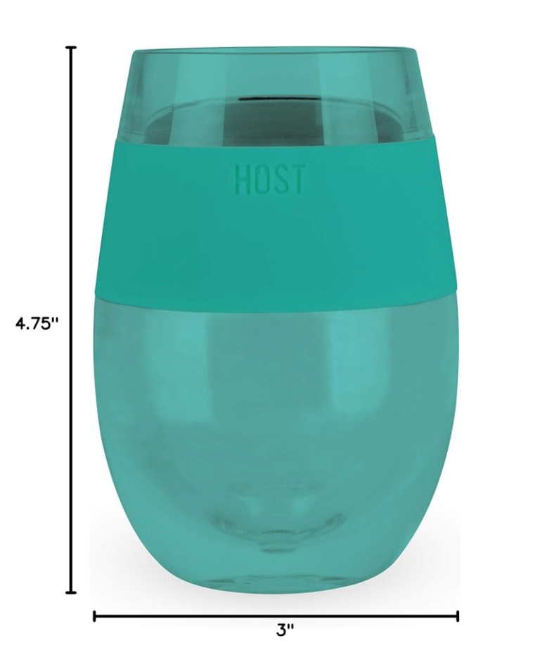 Wine FREEZE™ Cooling Cup Insulated with Cooling Gel in Translucent Green