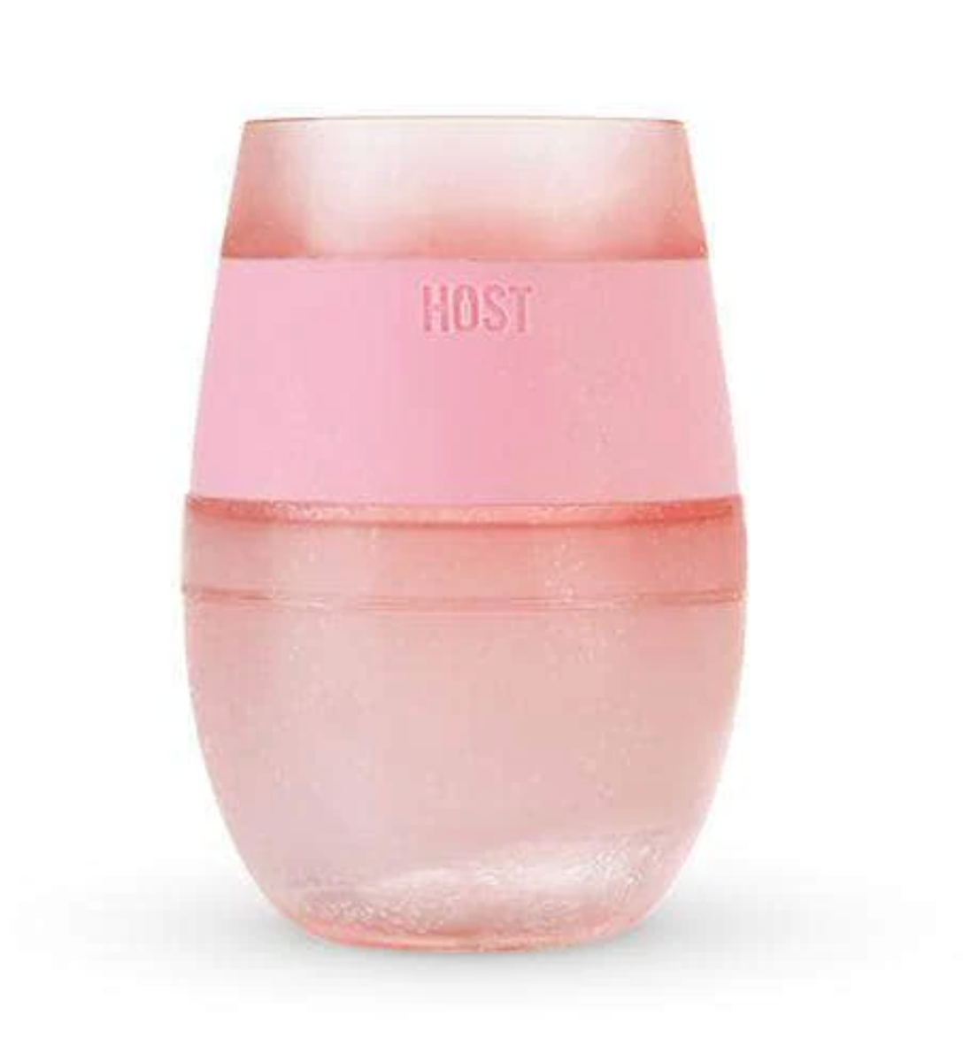 Wine FREEZE™ Cooling Cup Insulated with Cooling Gel in Translucent Pink