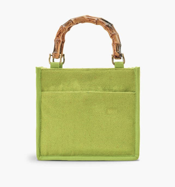 Mod Garden Geo Floral Beaded Mini Tote