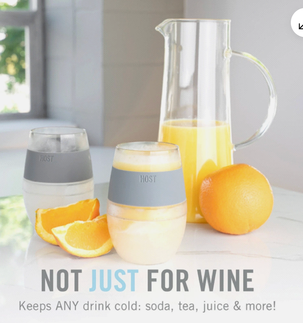 Wine FREEZE™ Cooling Cup Insulated with Cooling Gel in Blue