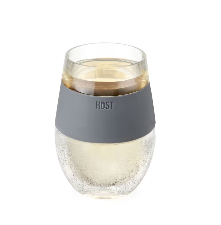 Wine FREEZE™ Cooling Cup Insulated with Cooling Gel in Gray