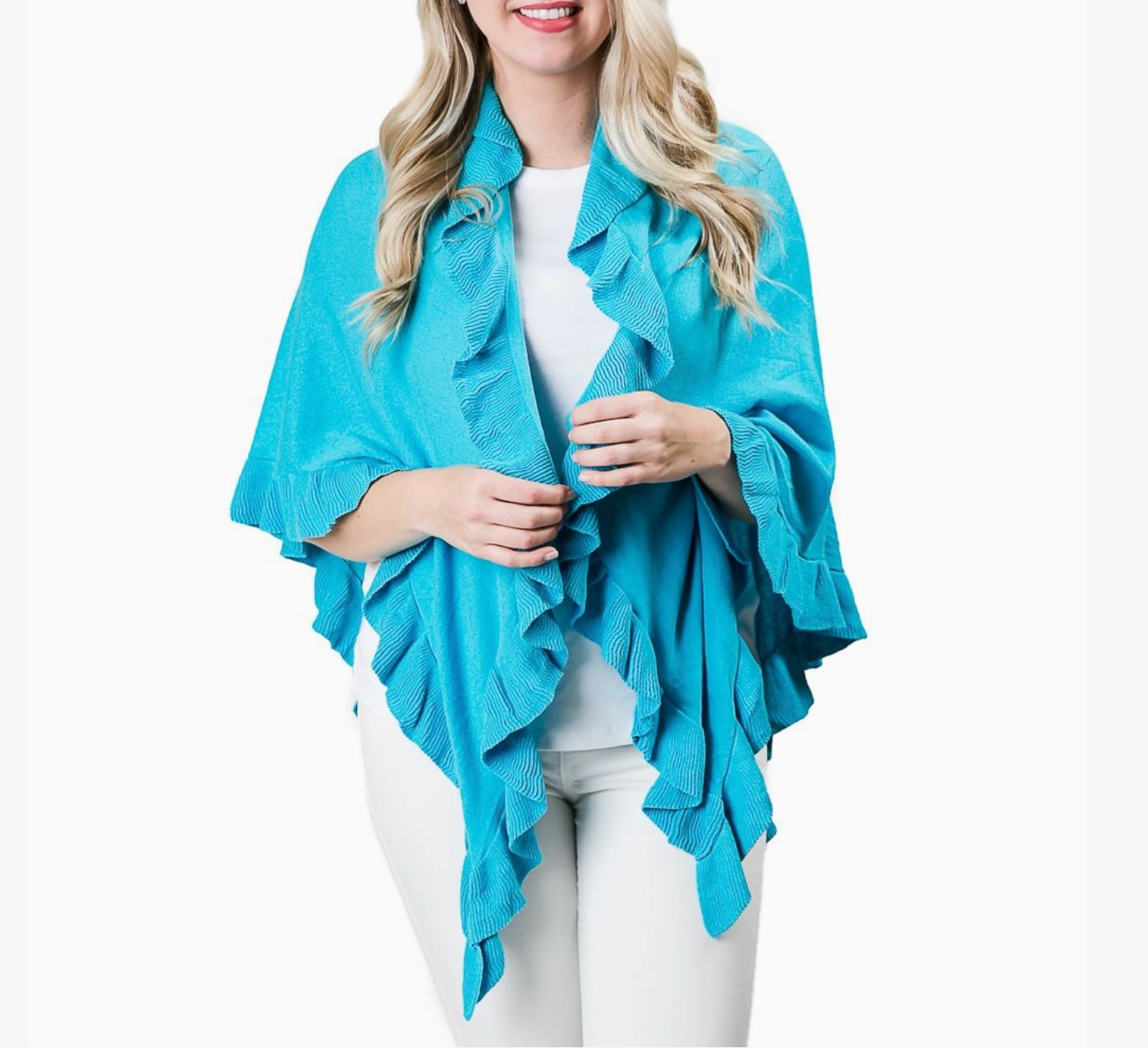 Ava Lightweight Cotton Ruffle Wrap – Year Round Layering