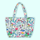 Quilted Large Shoulder Tote in Watersporting