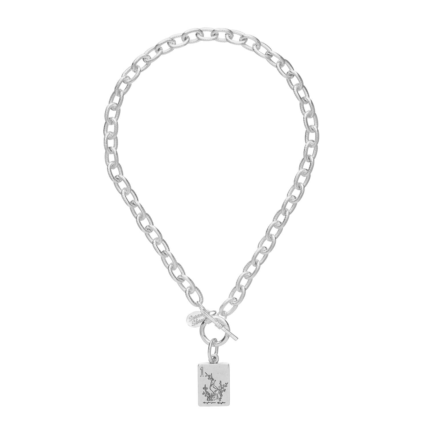 Silver Mahjong Necklace