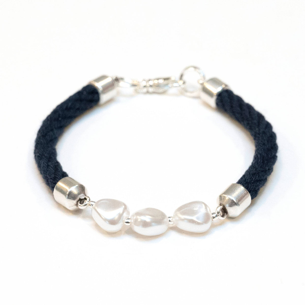 Atlantic - Navy/Silver - Nautical Rope Bracelet