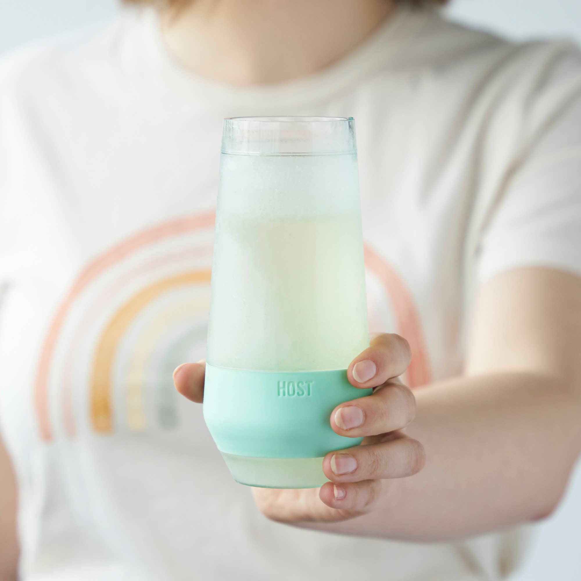 Champagne FREEZE™ Cooling Cups in Seafoam Set of 2
