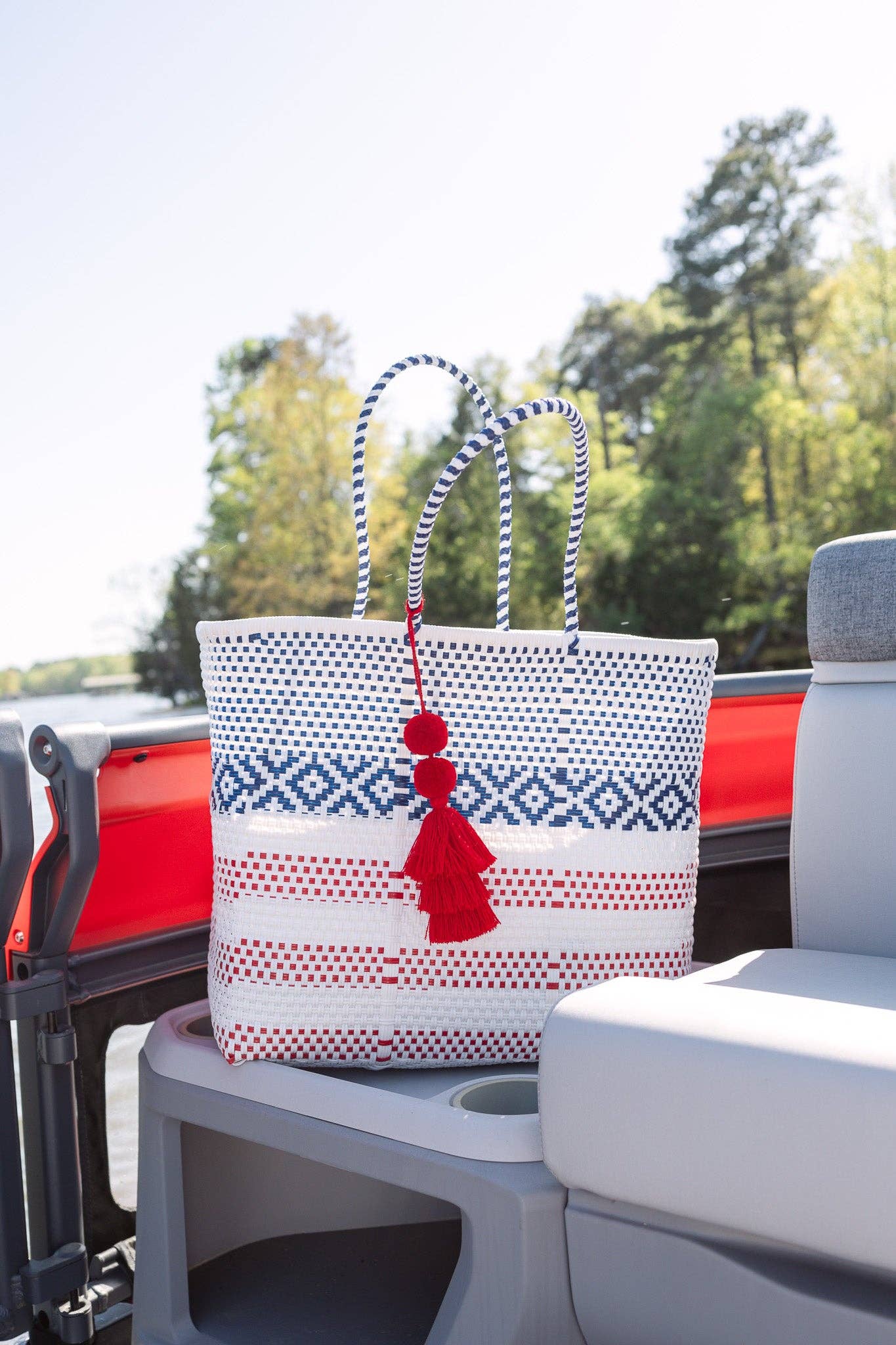 Stars and Stripes Jumbo Woven Tote