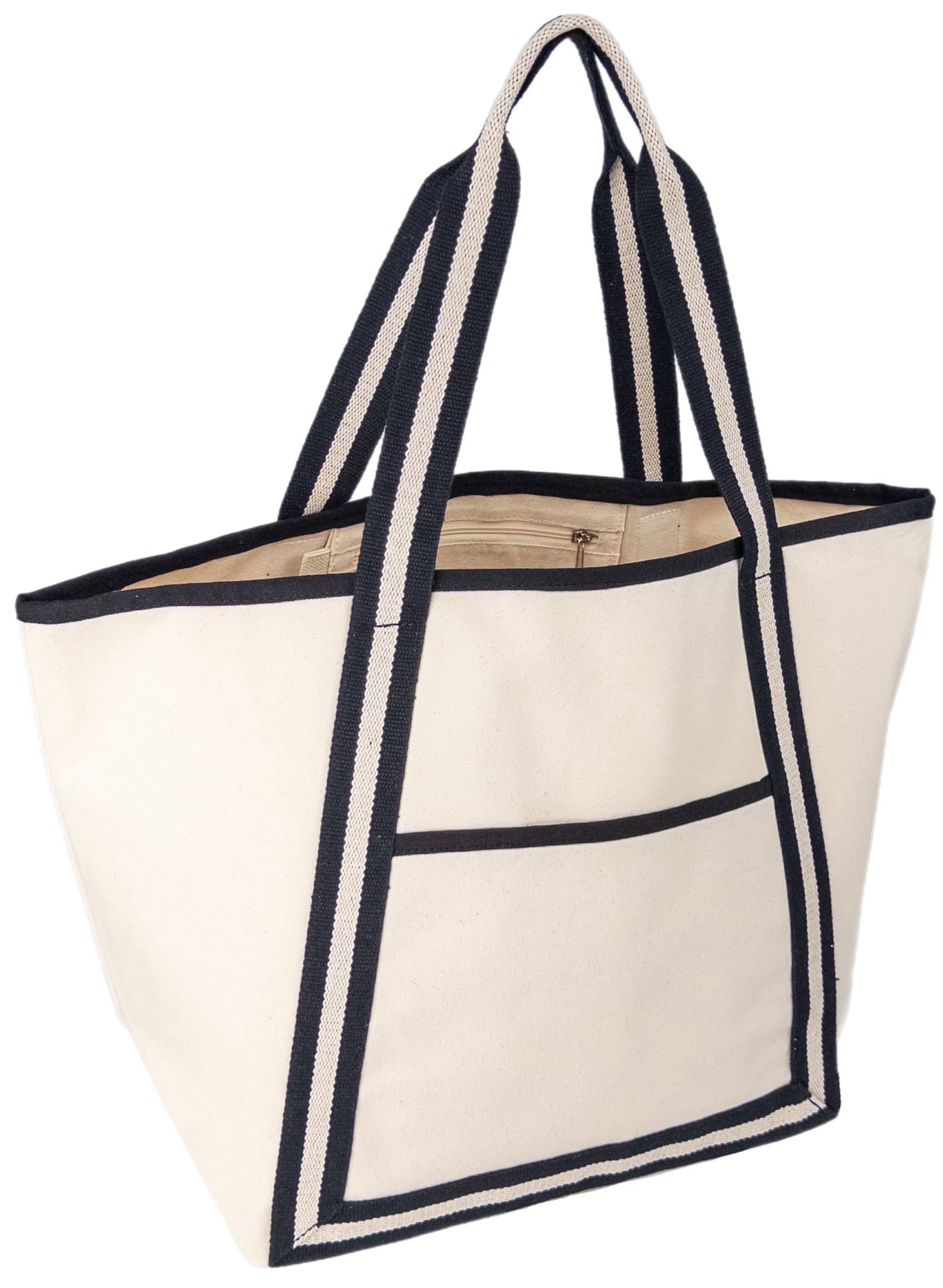 Heavy Duty Seaside Canvas Boat Tote Bag