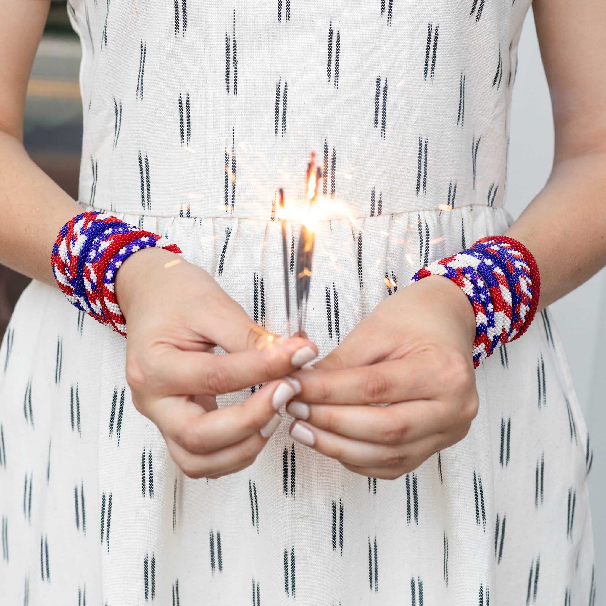 Patriotic Jewelry Roll-On® Bracelets - Stars & Stripes