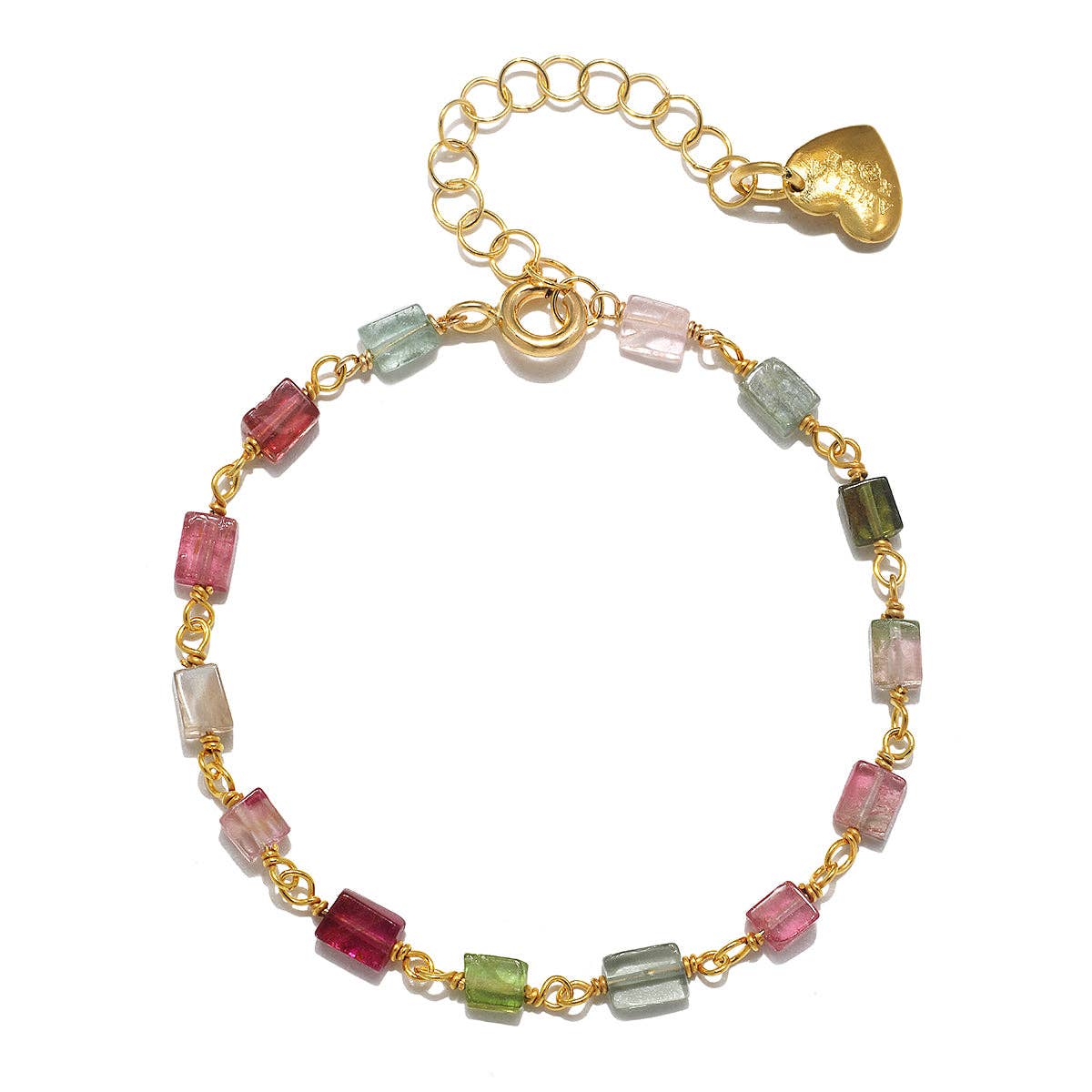 Tourmaline Chicklet Bracelet -- Semi-Precious Stones