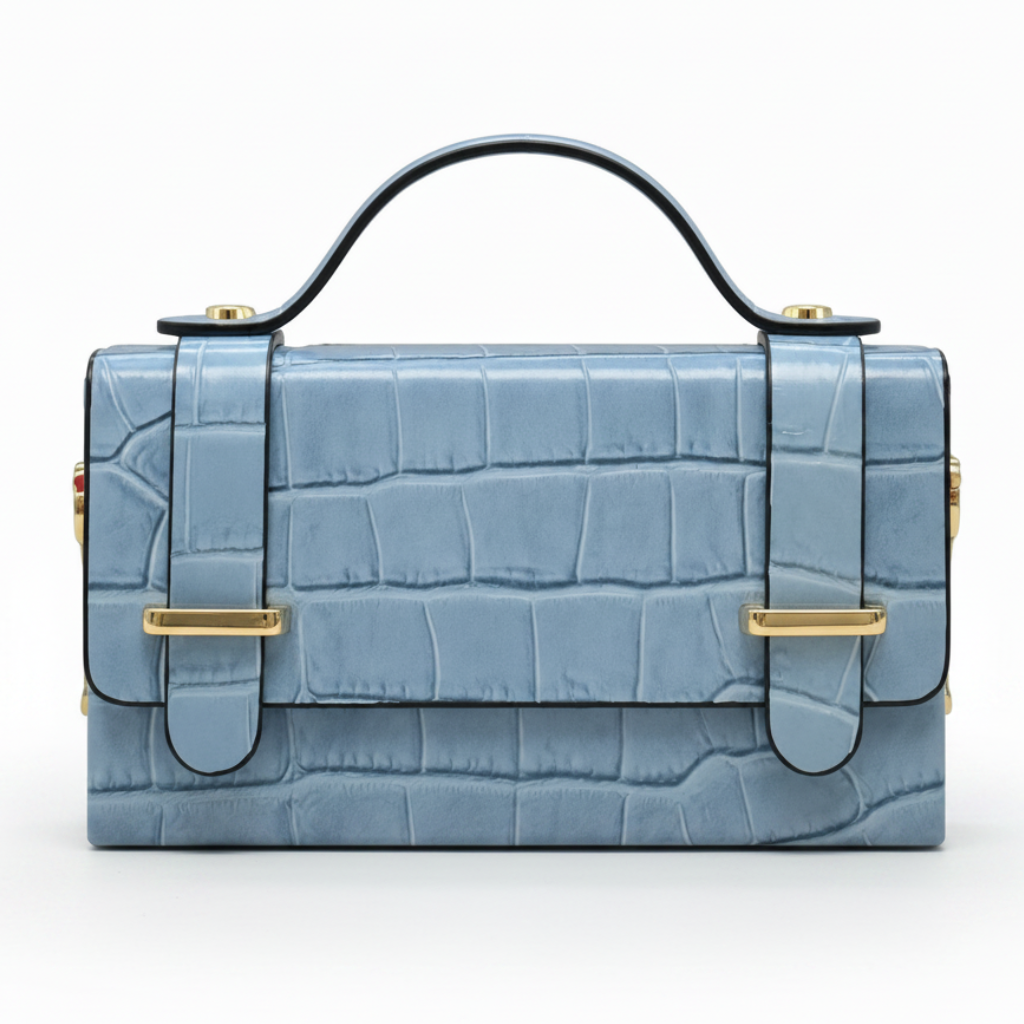 GF0658 - LEATHER HANDBAG WITH CROCCO